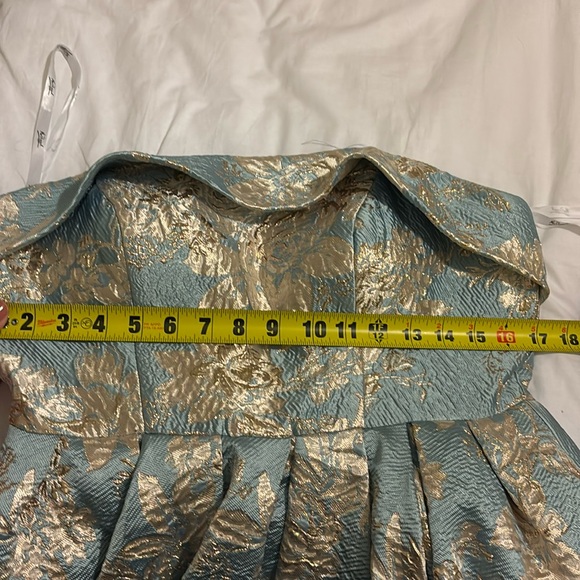 NEW Mac Duggal Strapless Brocade Midi Dress - Picture 13 of 16